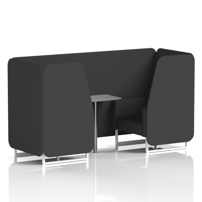 Brixworth Booth With White Legs And Grey Table In Single Tone - Image 21