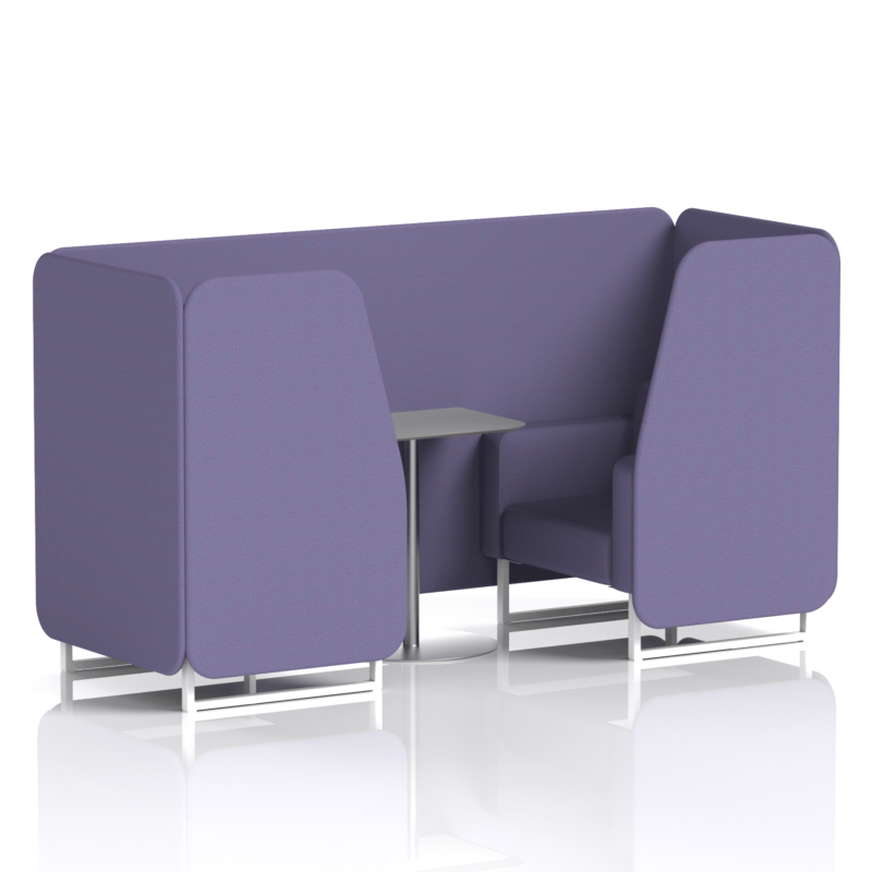 Brixworth Booth With White Legs And Grey Table In Single Tone - Image 22