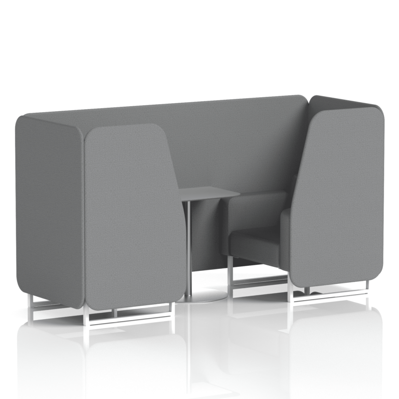 Brixworth Booth With White Legs And Grey Table In Single Tone - Image 23