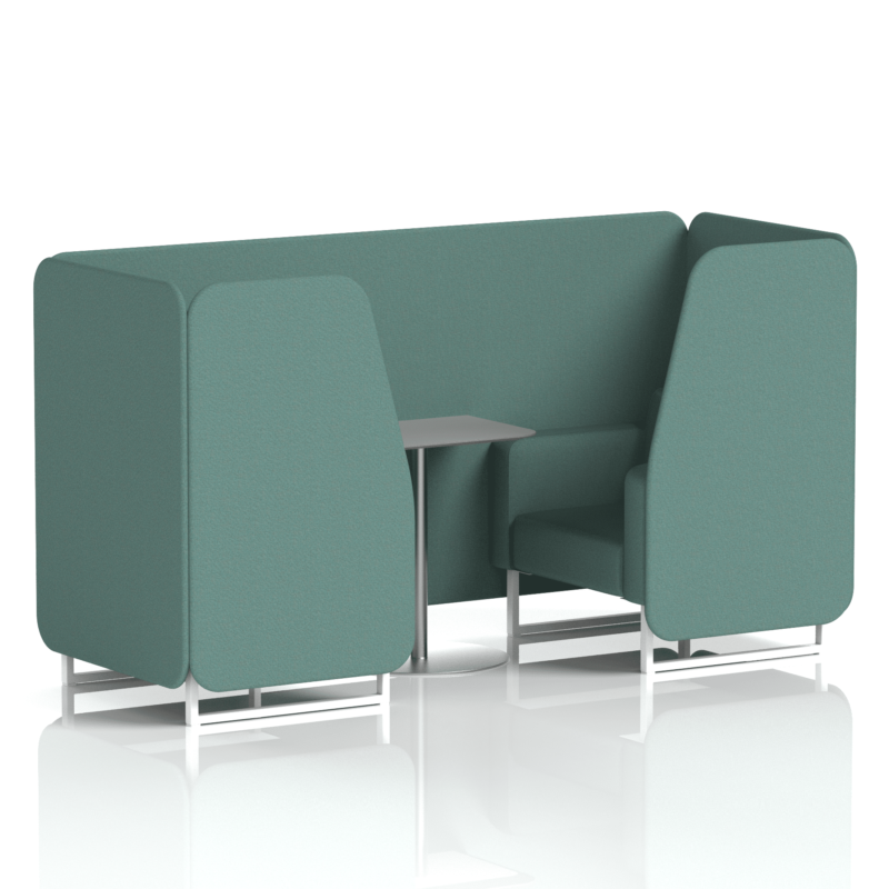 Brixworth Booth With White Legs And Grey Table In Single Tone - Image 25