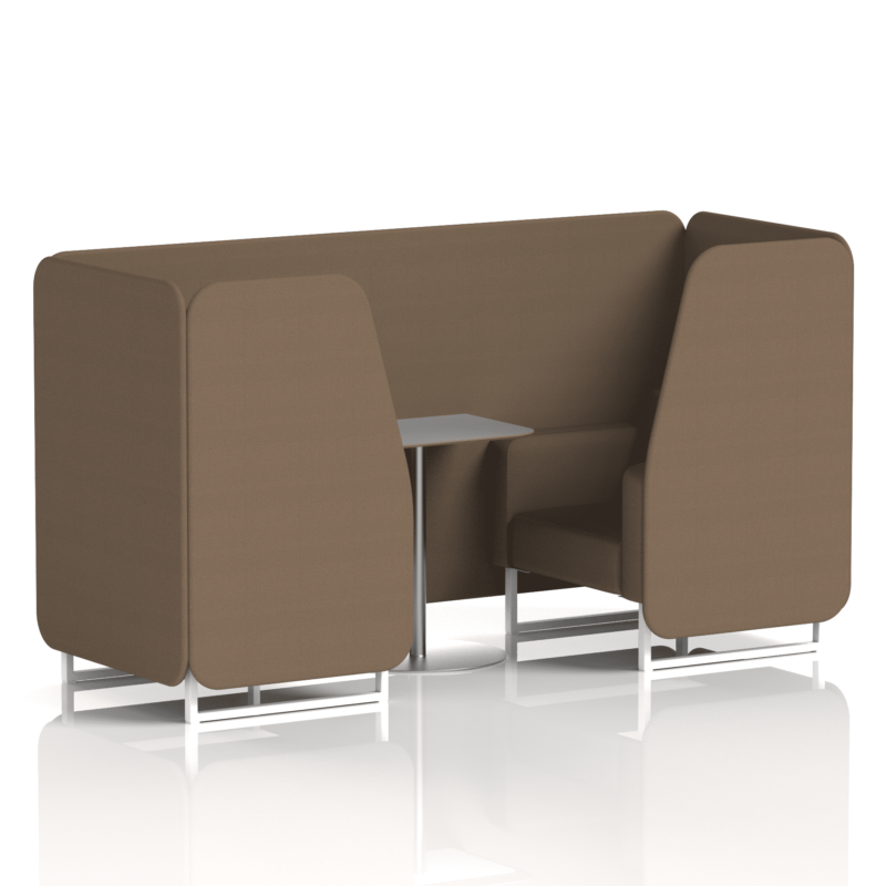 Brixworth Booth With White Legs And Grey Table In Single Tone - Image 27