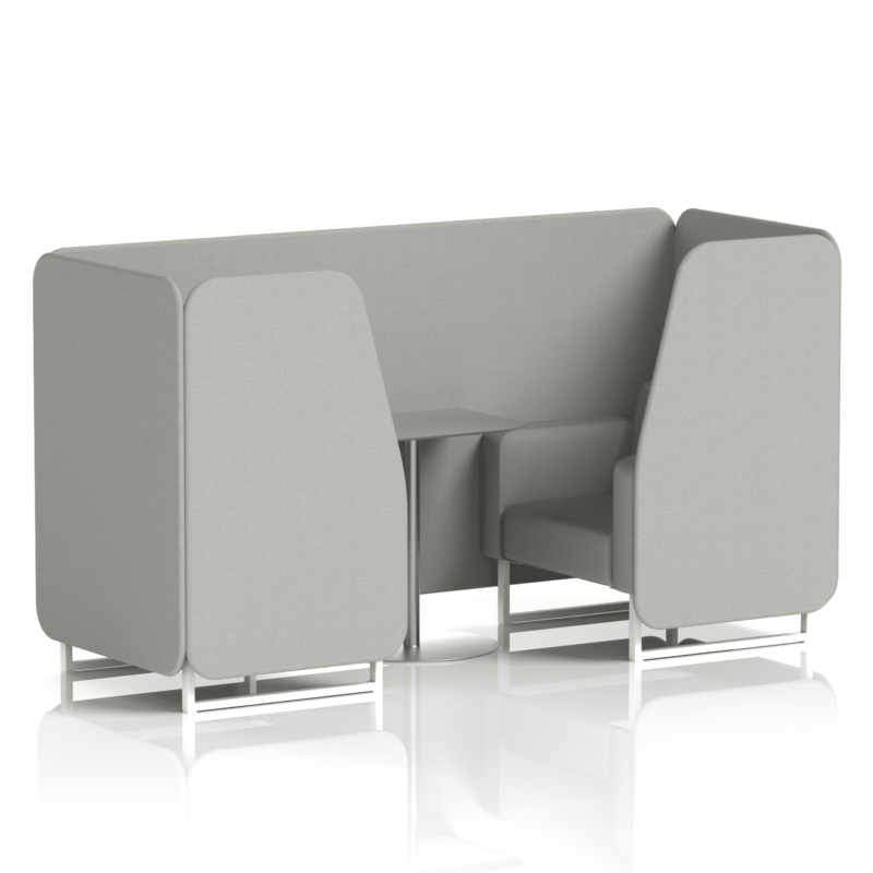 Brixworth Booth With White Legs And Grey Table In Single Tone - Image 28