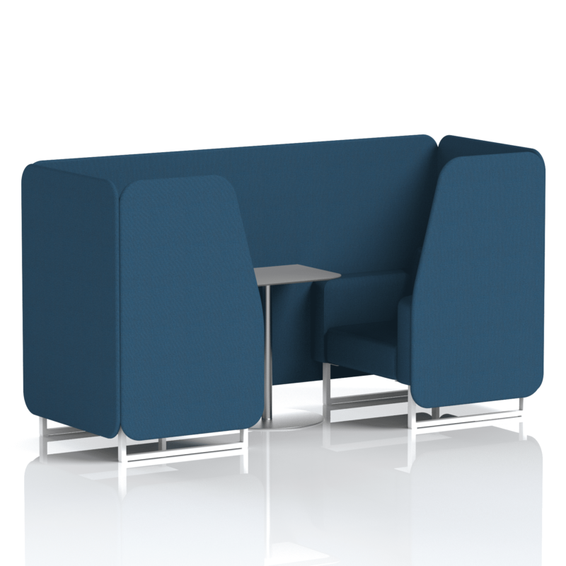 Brixworth Booth With White Legs And Grey Table In Single Tone - Image 29