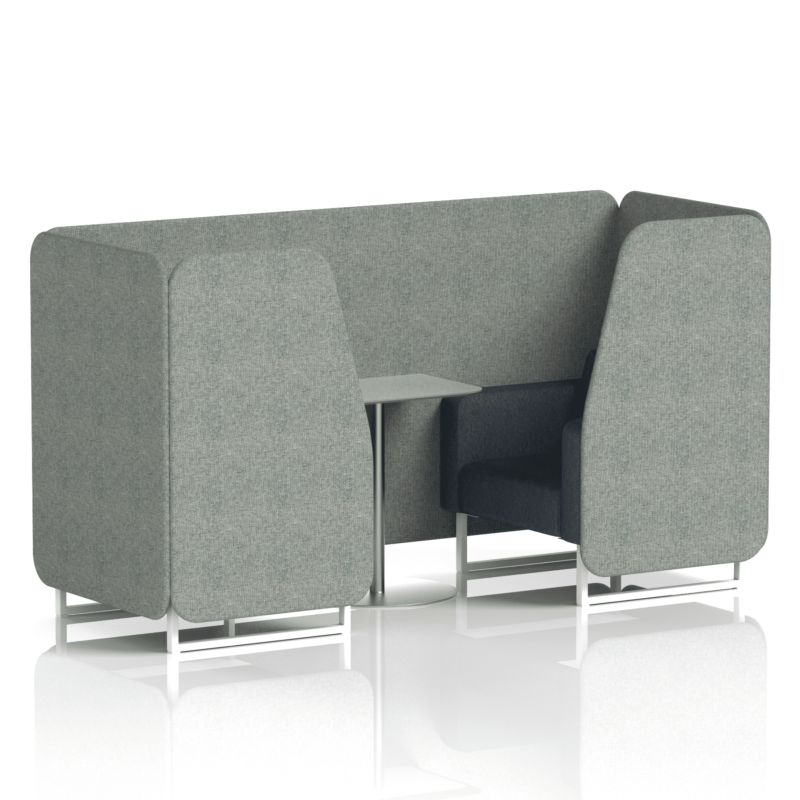 Brixworth Booth With White Legs And Grey Table In Two Tone - Image 5