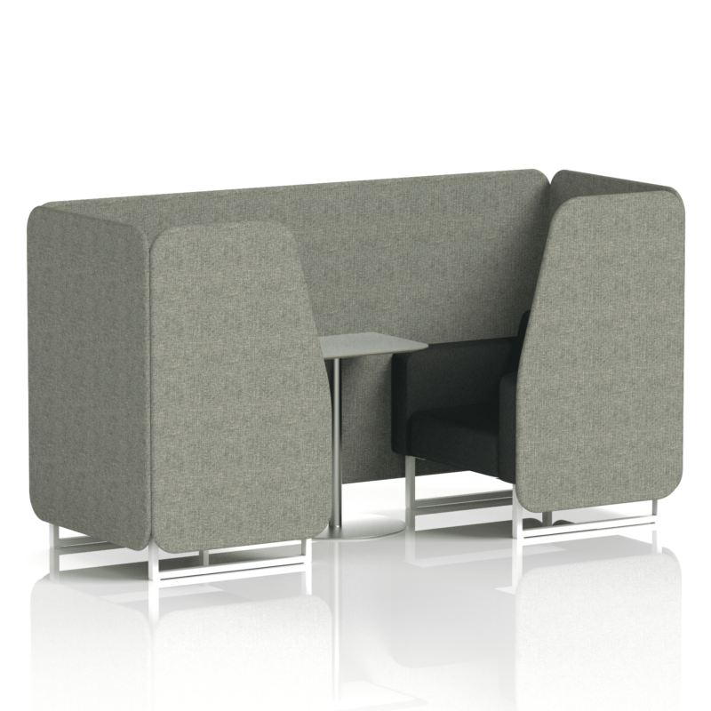 Brixworth Booth With White Legs And Grey Table In Two Tone - Image 6
