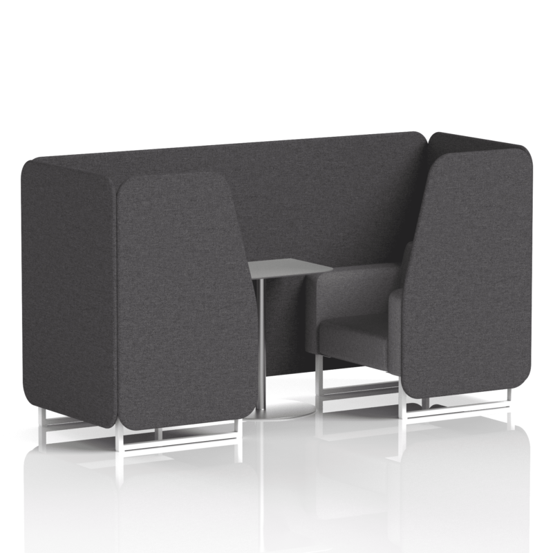Brixworth Booth With White Legs And Grey Table In Two Tone - Image 7