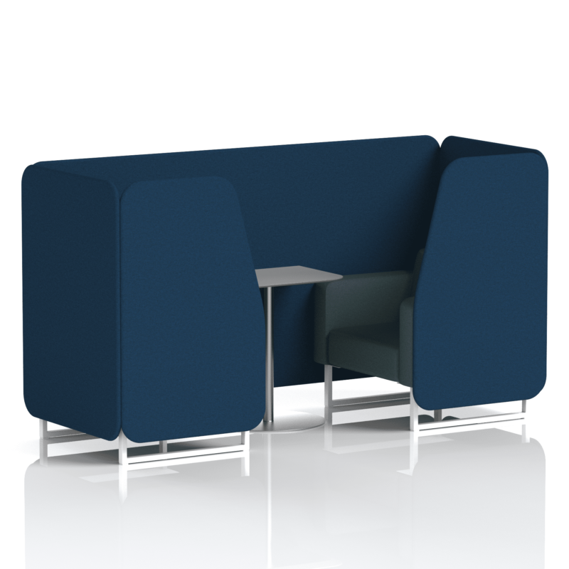 Brixworth Booth With White Legs And Grey Table In Two Tone - Image 8