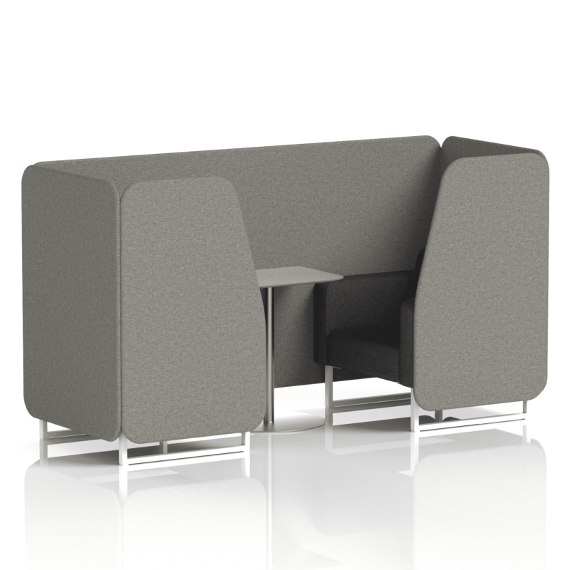 Brixworth Booth With White Legs And Grey Table In Two Tone - Image 10