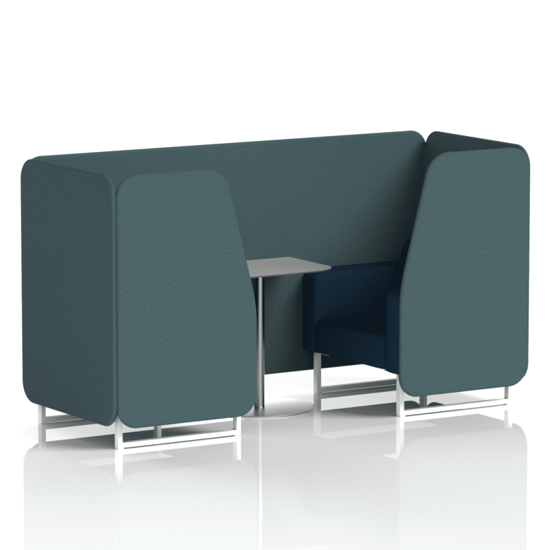 Brixworth Booth With White Legs And Grey Table In Two Tone - Image 11