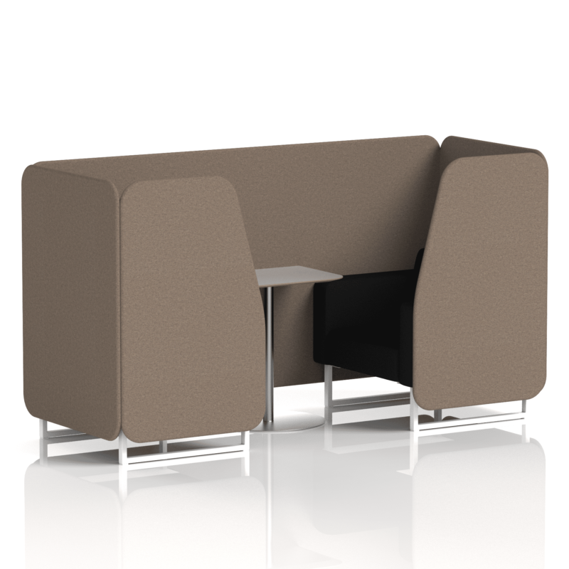 Brixworth Booth With White Legs And Grey Table In Two Tone - Image 12