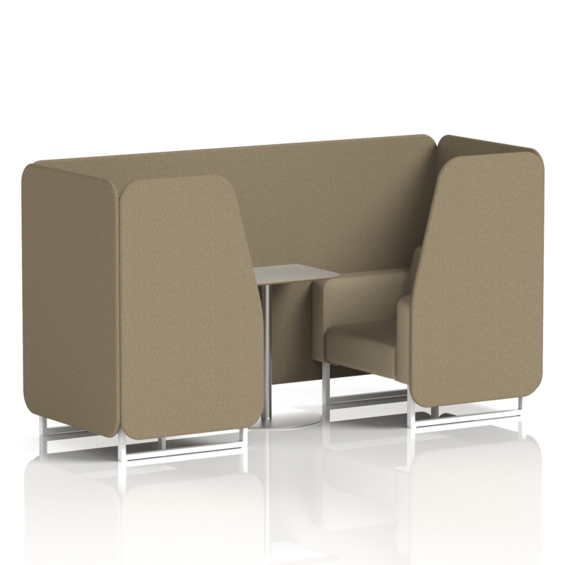 Brixworth Booth With White Legs And Grey Table In Two Tone - Image 13