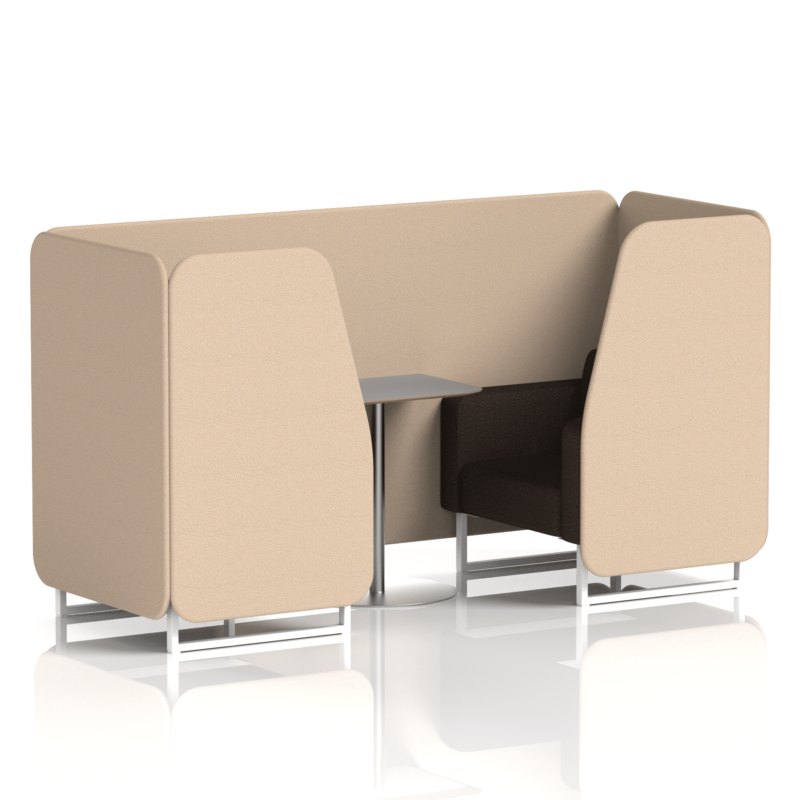 Brixworth Booth With White Legs And Grey Table In Two Tone - Image 19