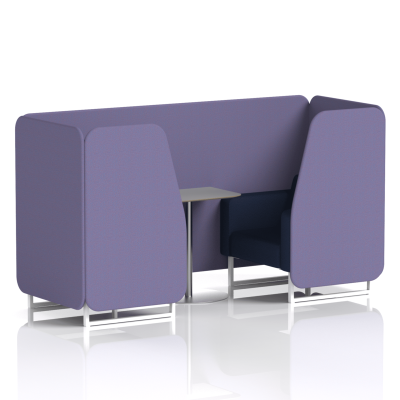 Brixworth Booth With White Legs And Grey Table In Two Tone - Image 22