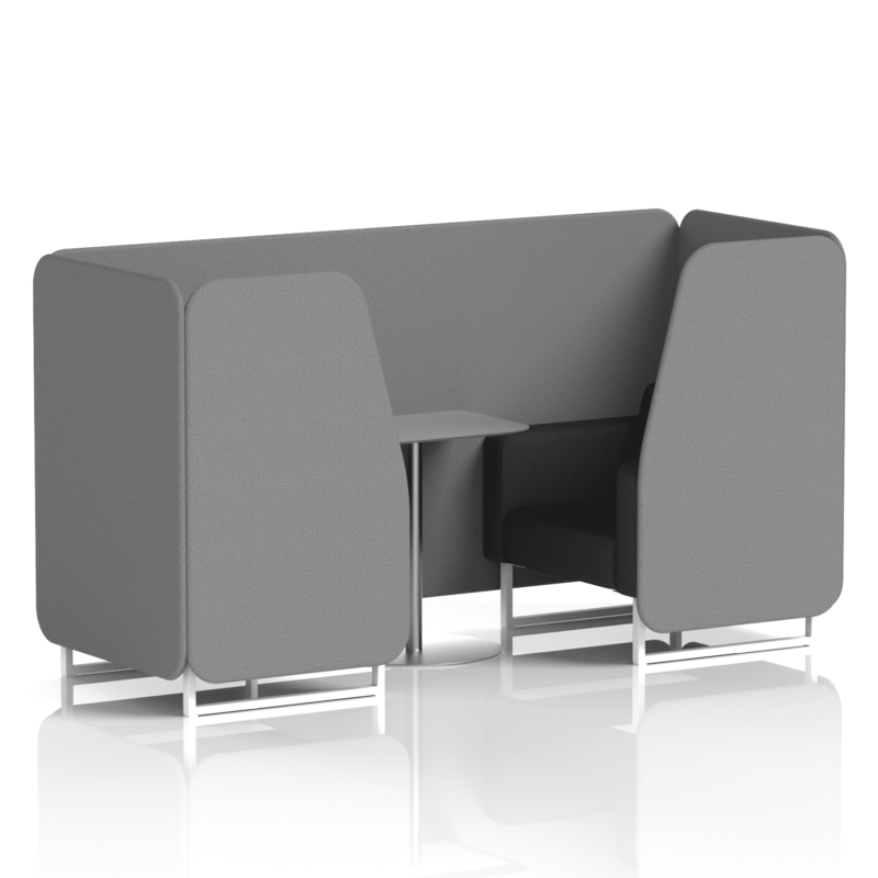 Brixworth Booth With White Legs And Grey Table In Two Tone - Image 23