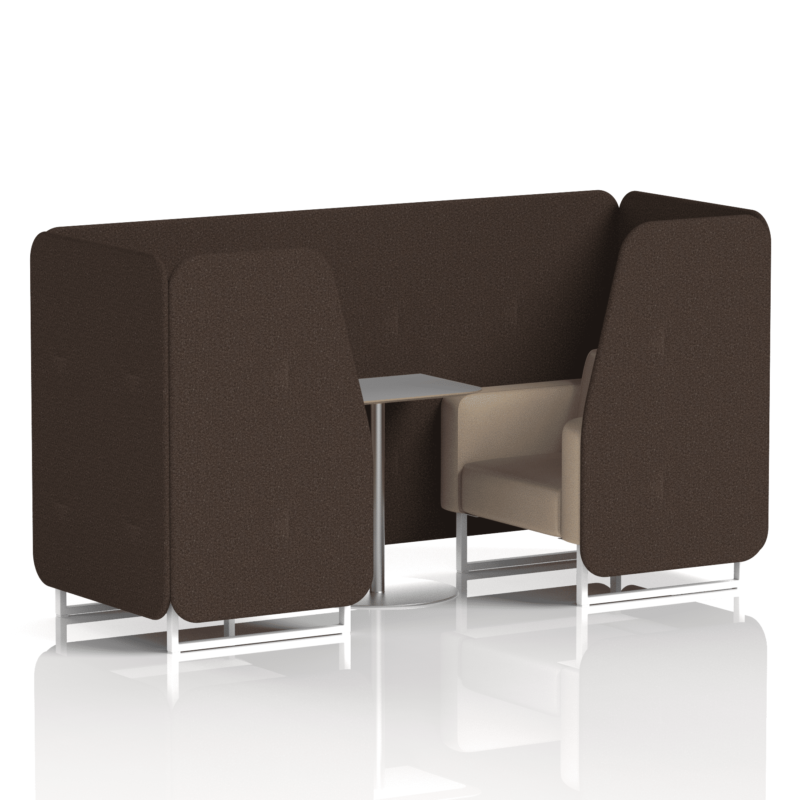 Brixworth Booth With White Legs And Grey Table In Two Tone - Image 24
