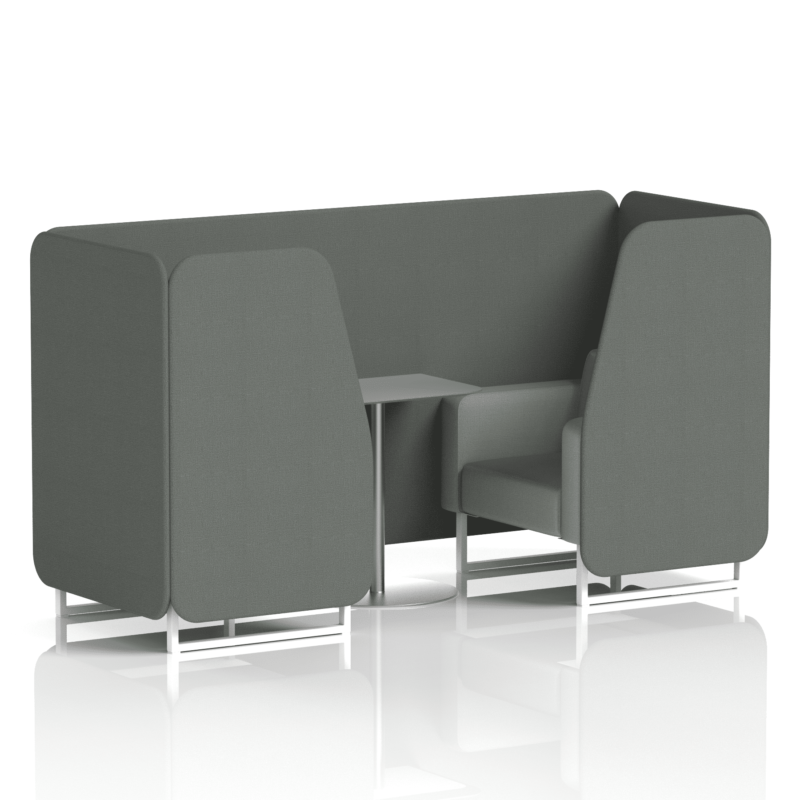 Brixworth Booth With White Legs And Grey Table In Two Tone - Image 26