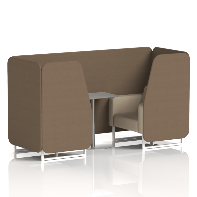 Brixworth Booth With White Legs And Grey Table In Two Tone - Image 27