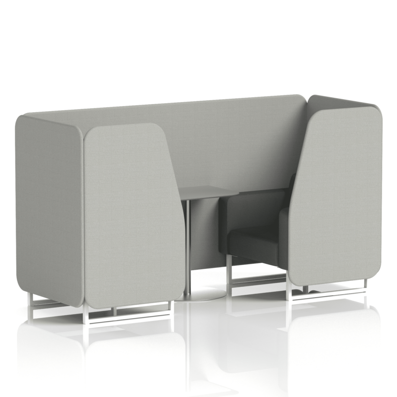 Brixworth Booth With White Legs And Grey Table In Two Tone - Image 28