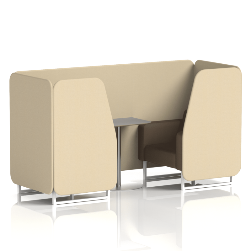 Brixworth Booth With White Legs And Grey Table In Two Tone - Image 30