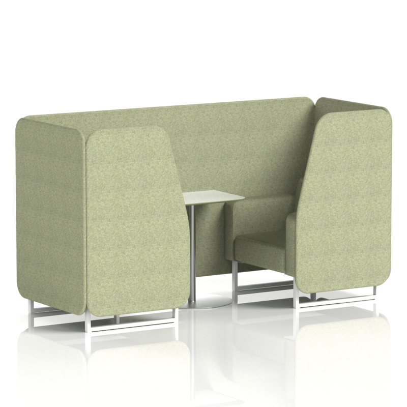 Brixworth Booth With White Legs And White Table In Single Tone - Image 2