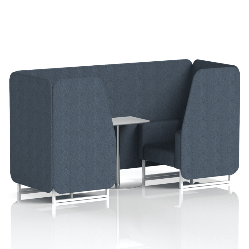 Brixworth Booth With White Legs And White Table In Single Tone - Image 4