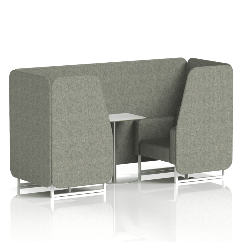 Brixworth Booth With White Legs And White Table In Single Tone - Image 6