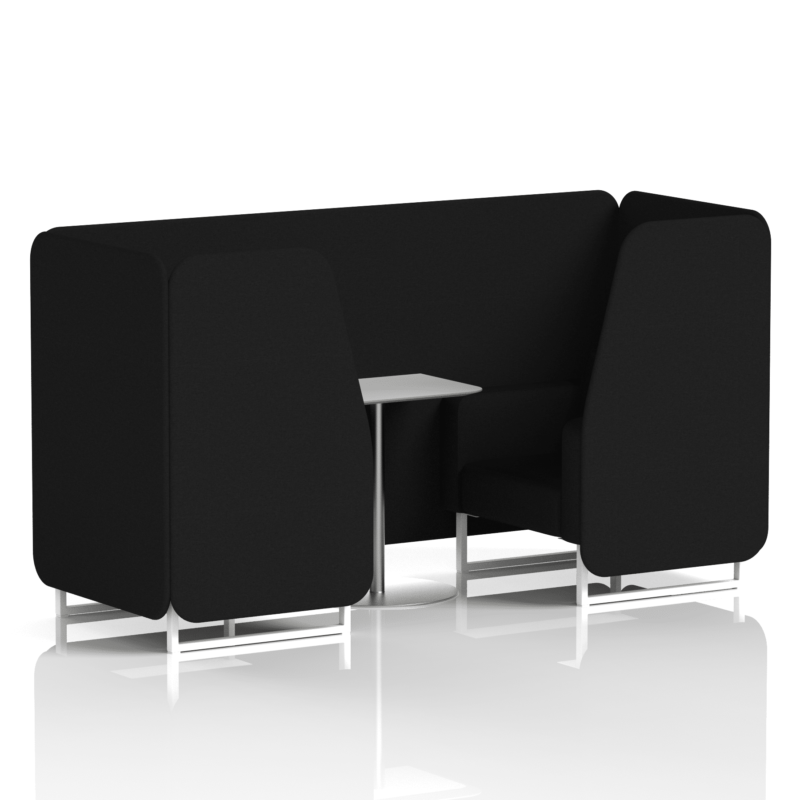 Brixworth Booth With White Legs And White Table In Single Tone - Image 9