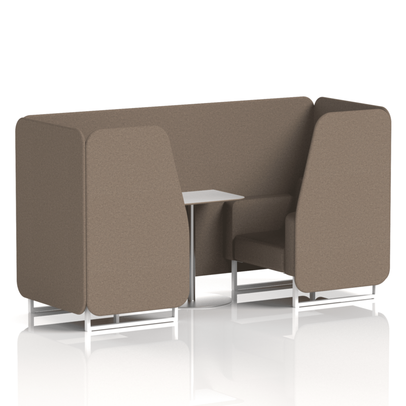 Brixworth Booth With White Legs And White Table In Single Tone - Image 12