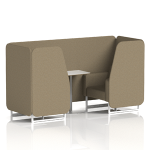 Brixworth Booth With White Legs And White Table In Single Tone - Image 13