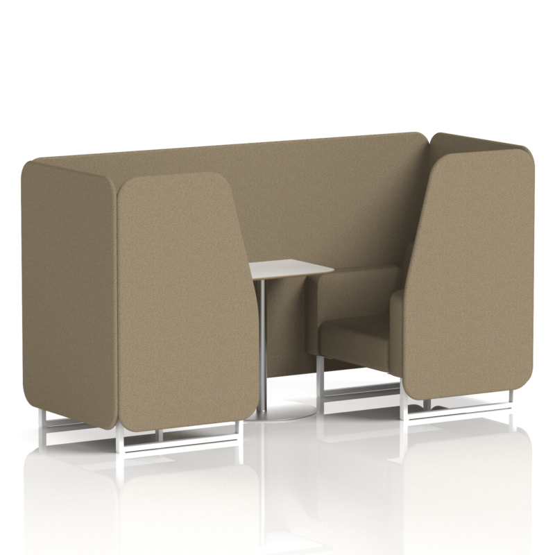 Brixworth Booth With White Legs And White Table In Single Tone - Image 13