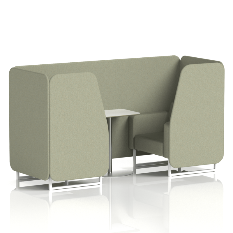 Brixworth Booth With White Legs And White Table In Single Tone - Image 15