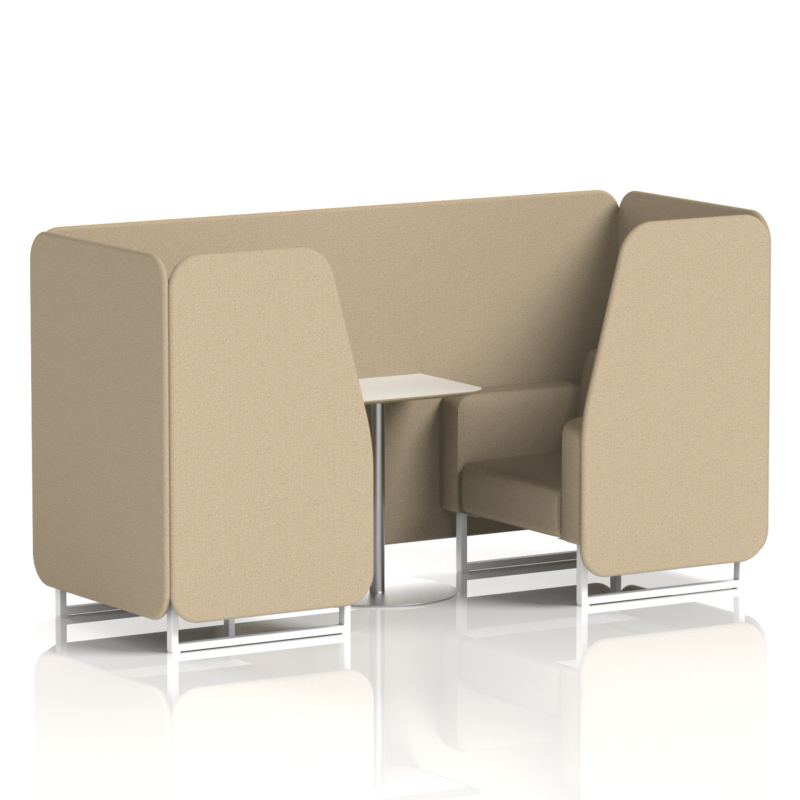 Brixworth Booth With White Legs And White Table In Single Tone - Image 17