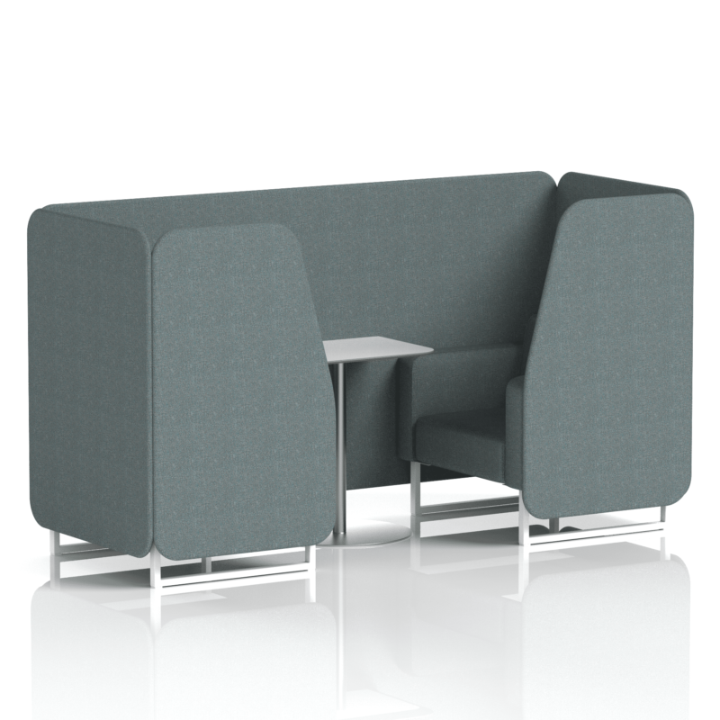 Brixworth Booth With White Legs And White Table In Single Tone - Image 18