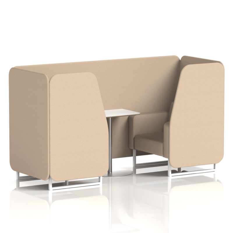 Brixworth Booth With White Legs And White Table In Single Tone - Image 19