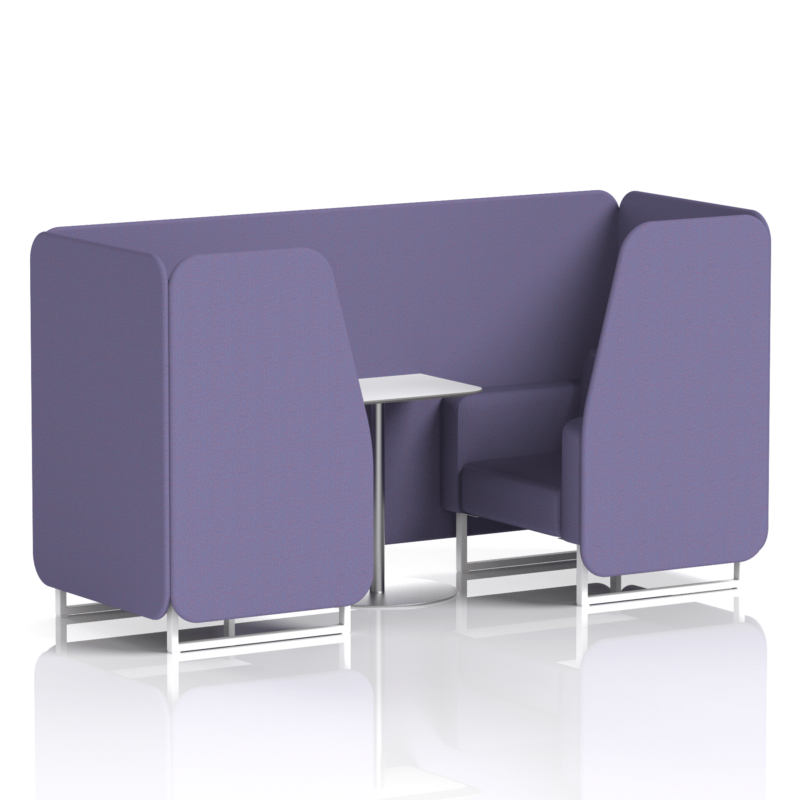 Brixworth Booth With White Legs And White Table In Single Tone - Image 22