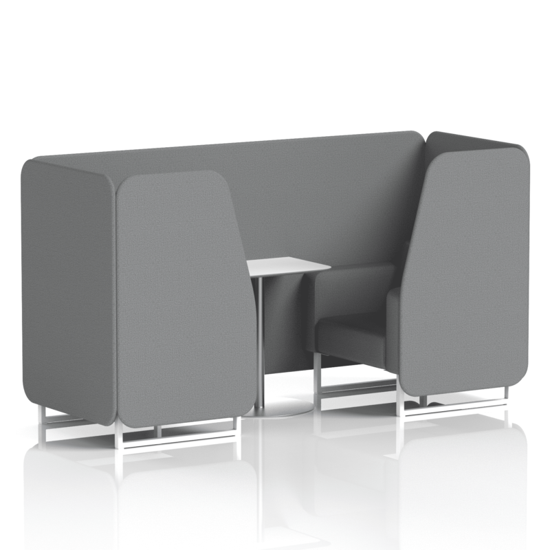 Brixworth Booth With White Legs And White Table In Single Tone - Image 23