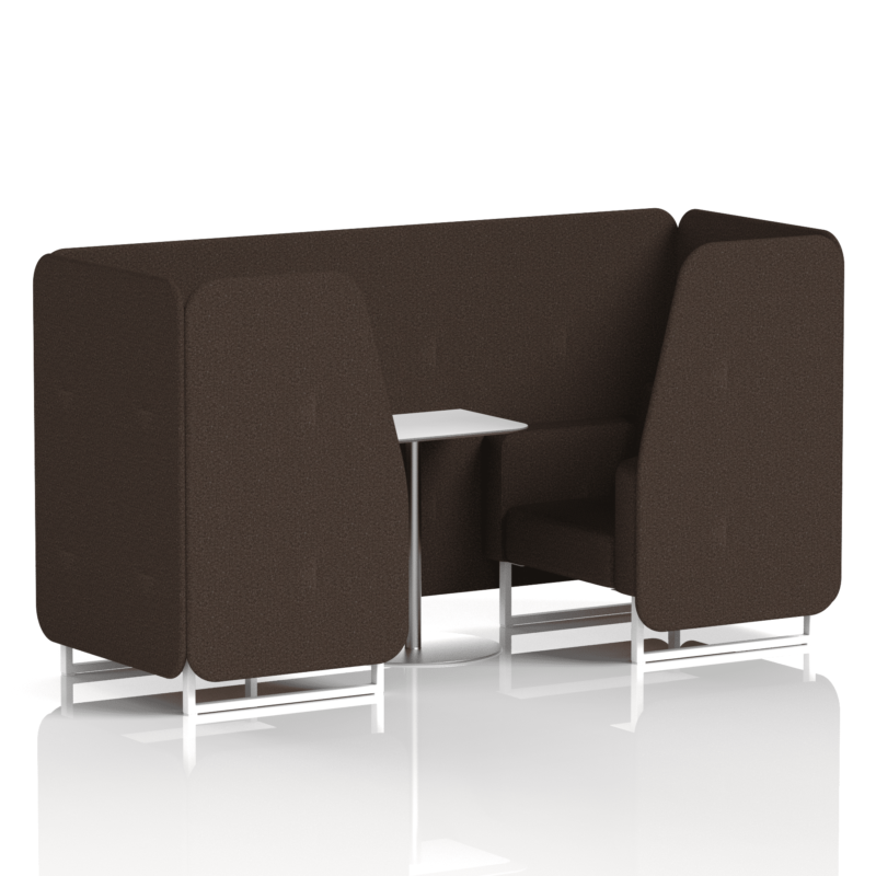 Brixworth Booth With White Legs And White Table In Single Tone - Image 24