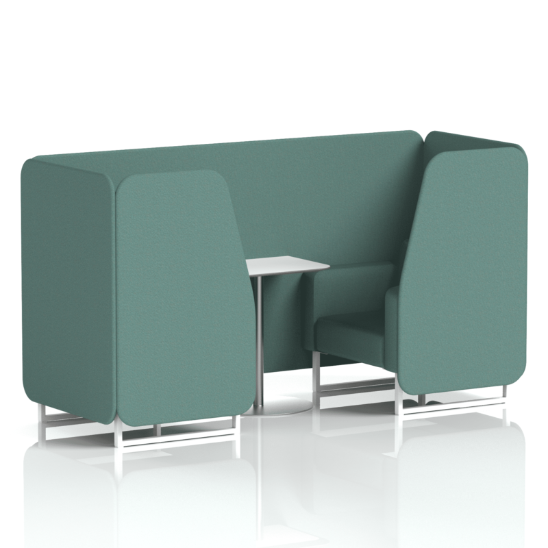 Brixworth Booth With White Legs And White Table In Single Tone - Image 25