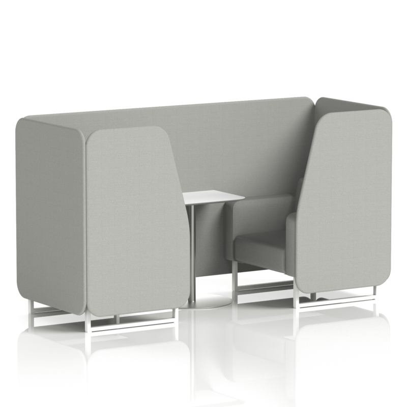 Brixworth Booth With White Legs And White Table In Single Tone - Image 28