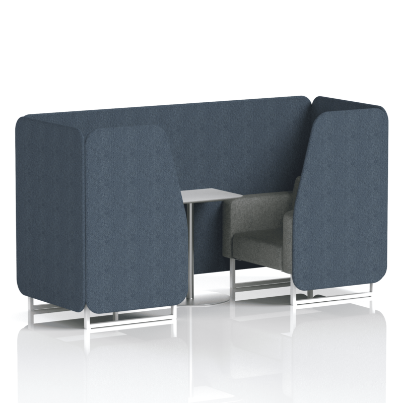 Brixworth Booth With White Legs And White Table In Two Tone - Image 3