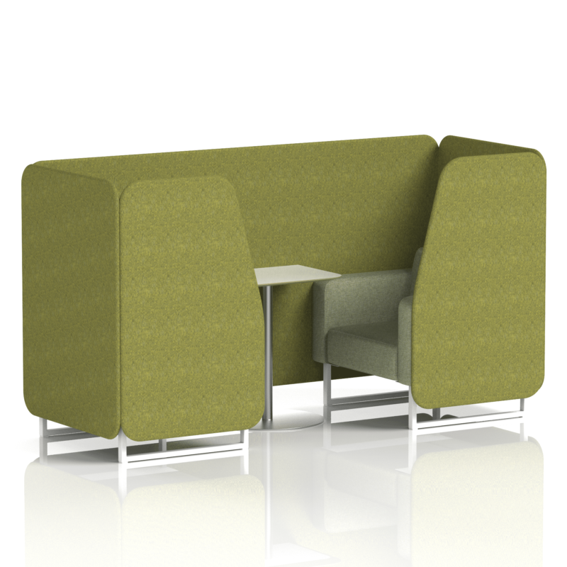 Brixworth Booth With White Legs And White Table In Two Tone - Image 4