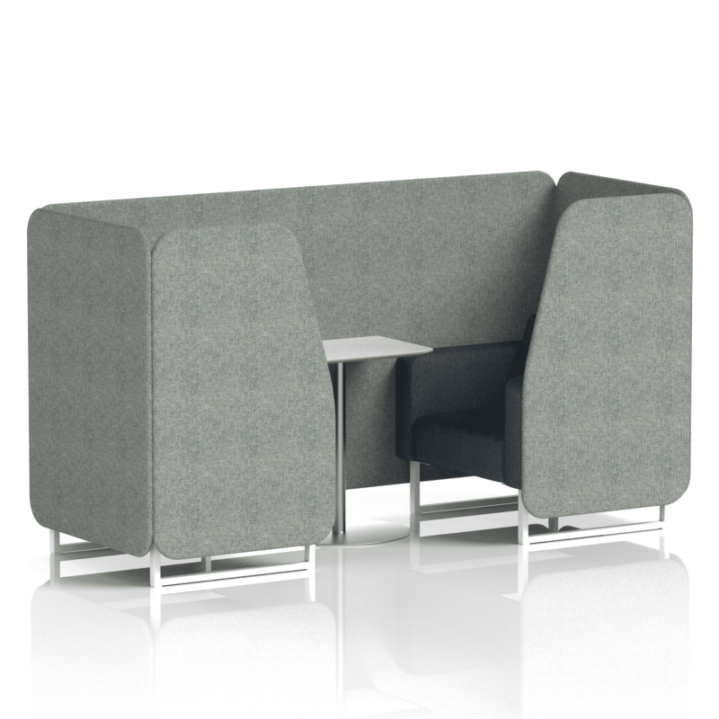 Brixworth Booth With White Legs And White Table In Two Tone - Image 5