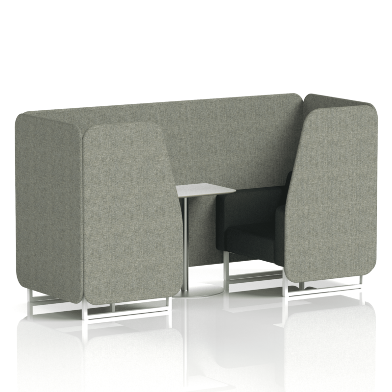 Brixworth Booth With White Legs And White Table In Two Tone - Image 6