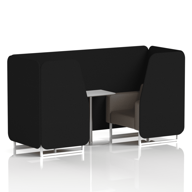 Brixworth Booth With White Legs And White Table In Two Tone - Image 9