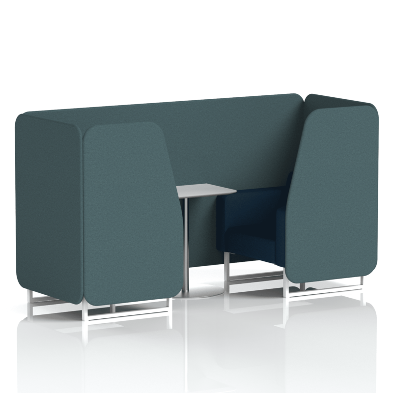 Brixworth Booth With White Legs And White Table In Two Tone - Image 11