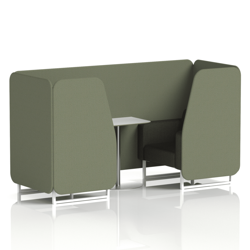 Brixworth Booth With White Legs And White Table In Two Tone - Image 14