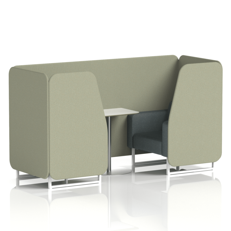 Brixworth Booth With White Legs And White Table In Two Tone - Image 15