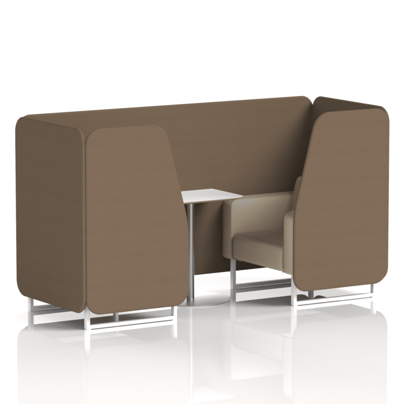 Brixworth Booth With White Legs And White Table In Two Tone - Image 27