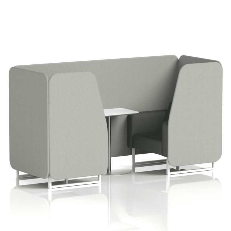 Brixworth Booth With White Legs And White Table In Two Tone - Image 28