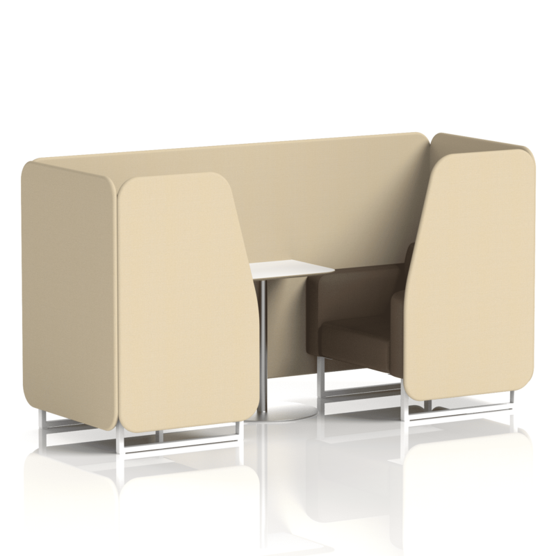 Brixworth Booth With White Legs And White Table In Two Tone - Image 30